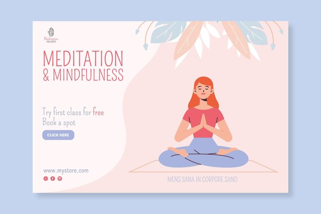 Banner de meditación y atención plena