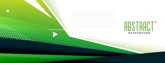 Vector gratuito banner memphic geométrico verde abstracto