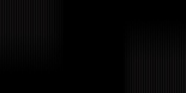 Banner minimalista con diseño de rayas negras.