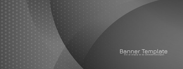 Banner moderno de color gris