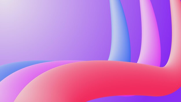 Banner moderno con fondo de onda de fluido degradado de forma de flujo 3d