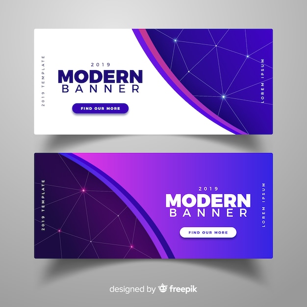 Vector gratuito banner moderno