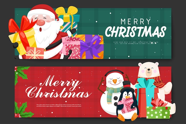 Banner de navidad y año nuevo