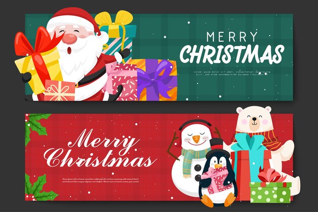 Banner de navidad y año nuevo