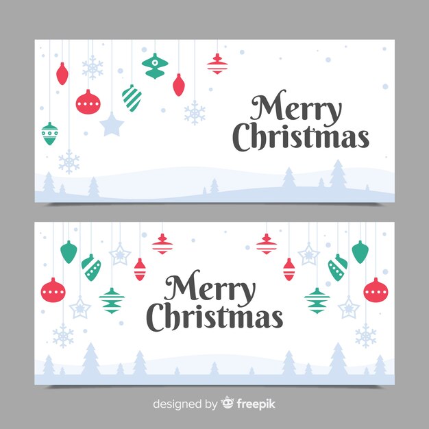 Banner navidad decoración colgando