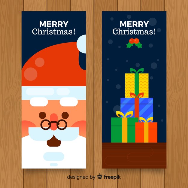 Banner navidad santa claus regalos