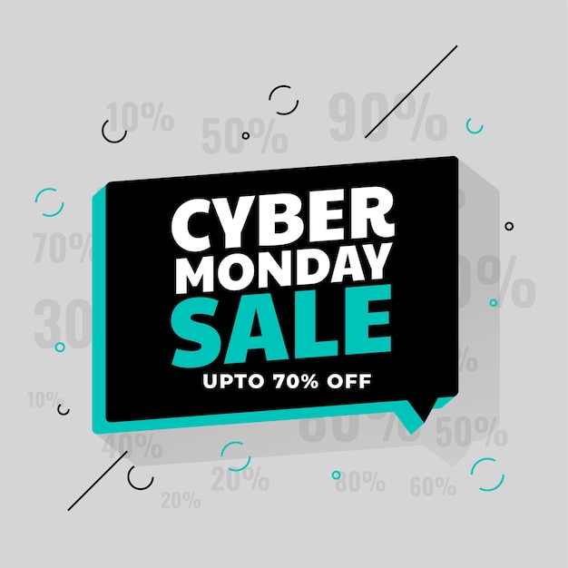 Banner de oferta de descuento especial de venta cyber monday