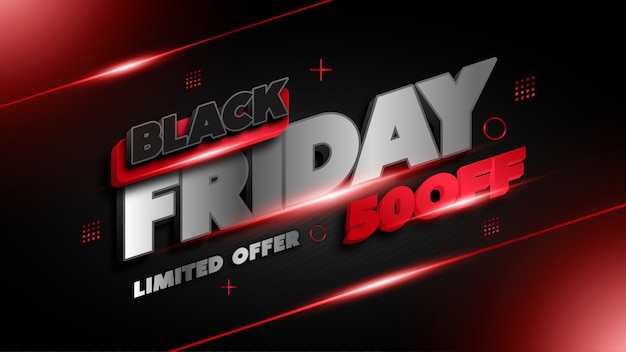 Banner de oferta limitada de black friday