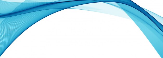 Banner de onda azul con estilo moderno