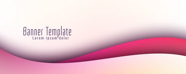 Banner ondulado abstracto