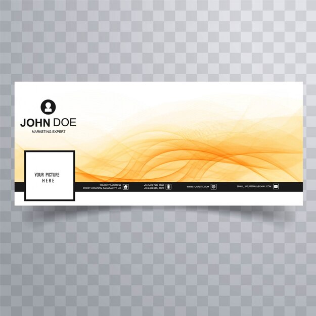Banner ondulado moderno para facebook