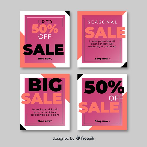 Banner online de compras para redes sociales