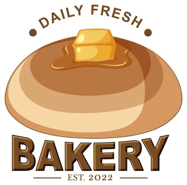 Banner de panadería con tortitas de mantequilla