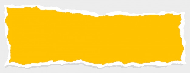 Vector gratuito banner de papel rasgado amarillo vacío con espacio de texto