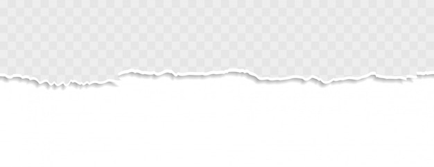Banner de papel rasgado rasgado en color blanco