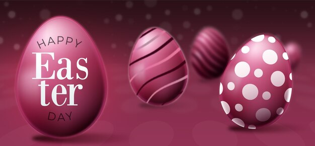 Banner de pascua monocromo vivo realista