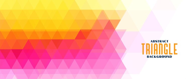 Vector gratuito banner de patrón geométrico triángulo colorido