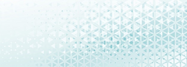 Banner de patrón de triángulo abstracto con tono azul y blanco