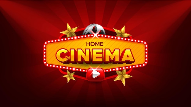 Banner de películas y entretenimiento en línea.