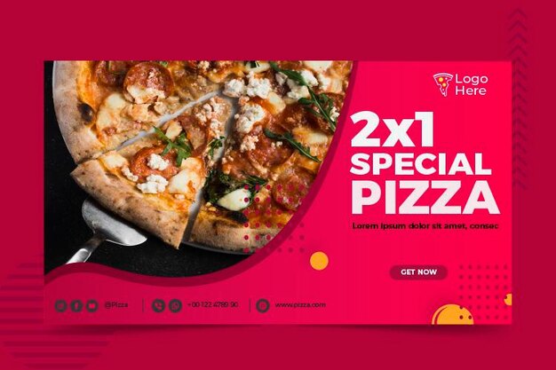 Banner para pizzería