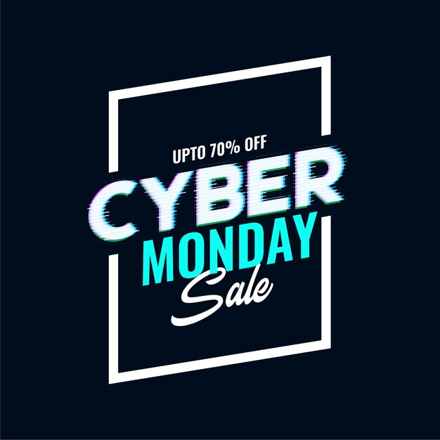 Banner de plantilla de venta de Cyber Monday para compras en línea