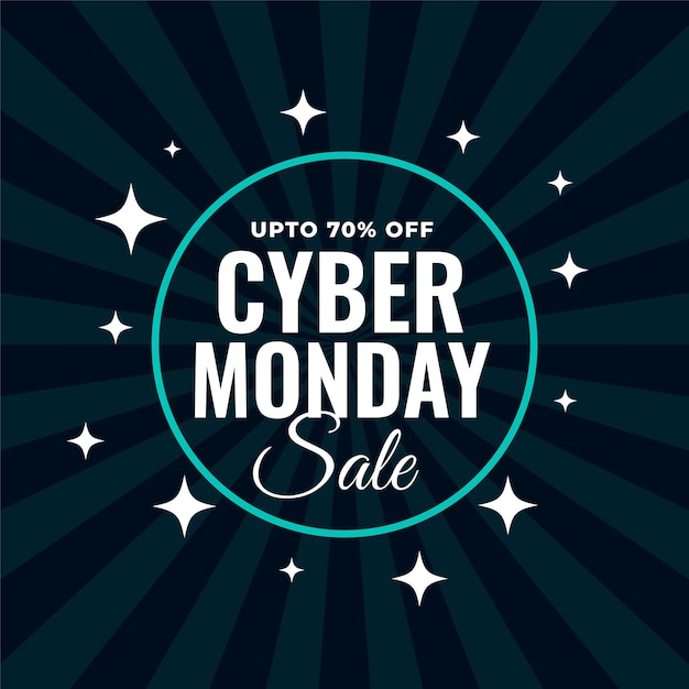 Banner de plantilla de venta de cyber monday para compras en línea