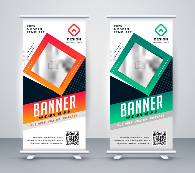 Banner de presentación de resumen de standee moderno