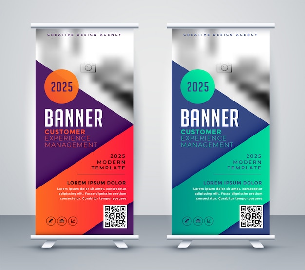 Banner de presentación de rollup para su negocio