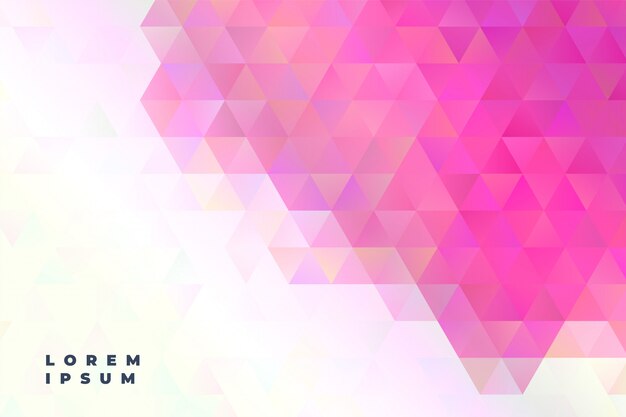 Banner de presentación de triángulos abstractos