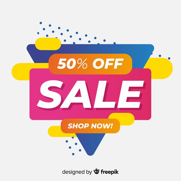 Banner de promoción de ventas abstractas