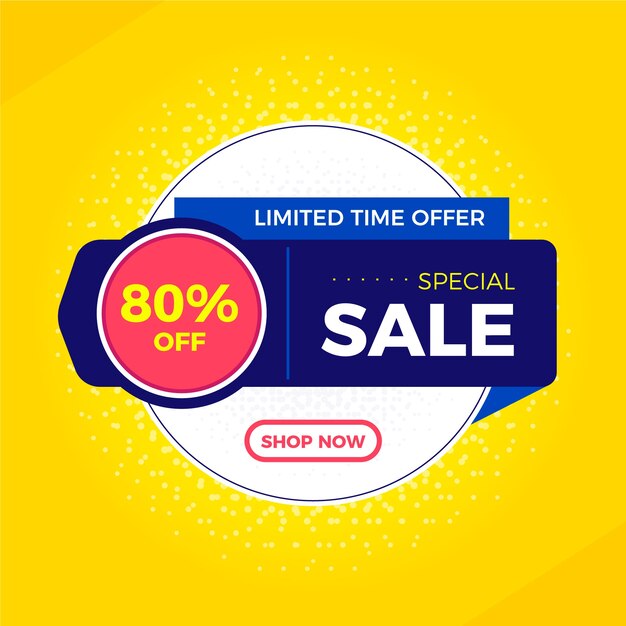 Banner de promoción de ventas abstractas
