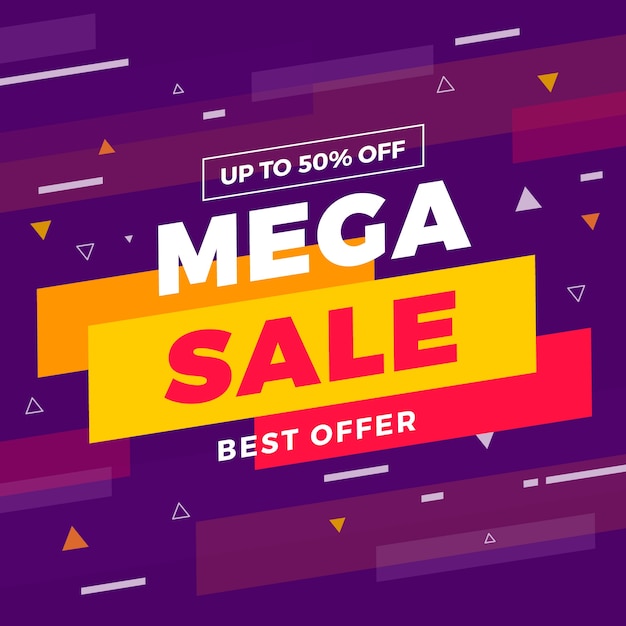 Banner de promoción de ventas abstractas