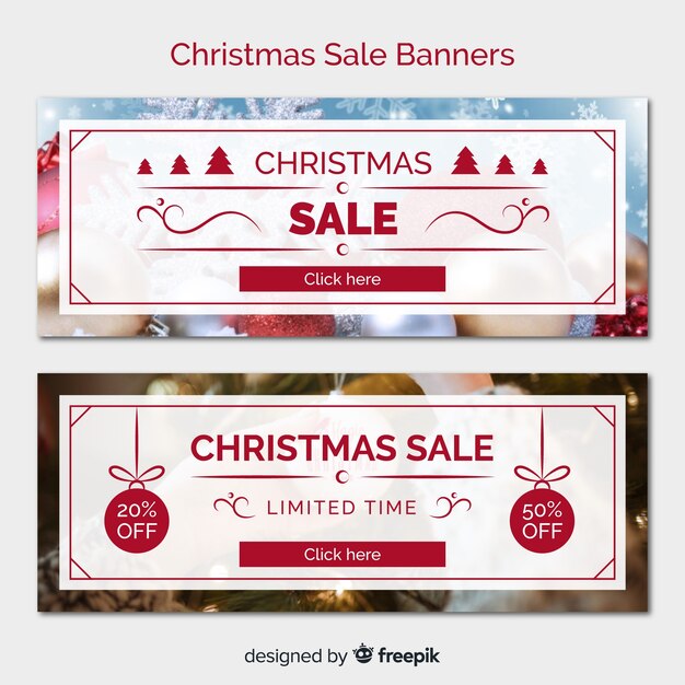 Banner rebajas navidad foto borrosa