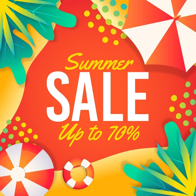 Banner de rebajas de verano de fin de temporada