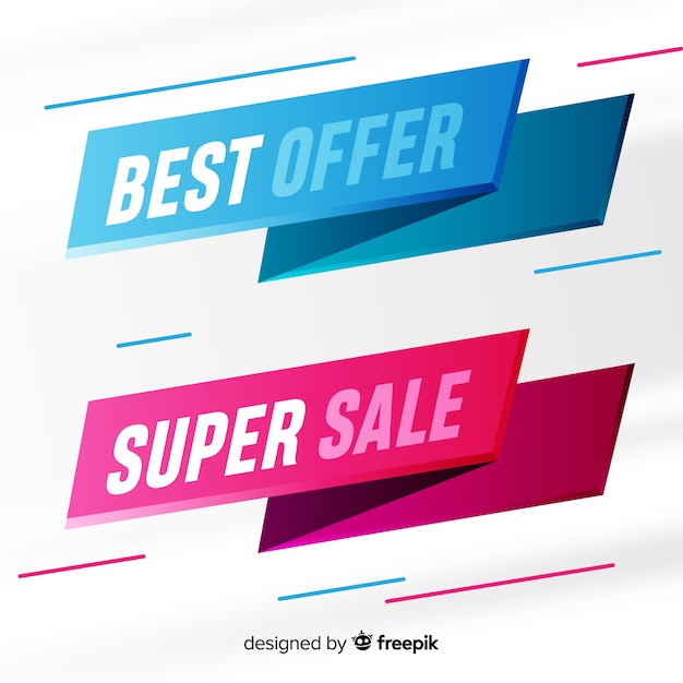 Vector gratuito banner de rebajas