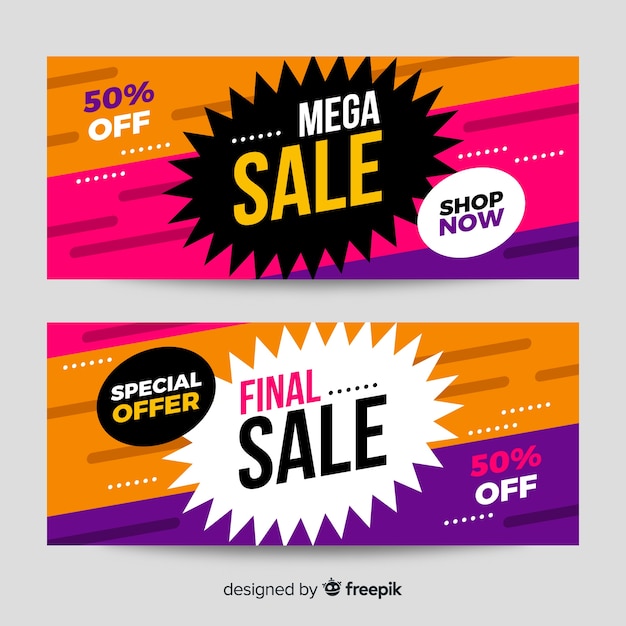 Vector gratuito banner rebajas