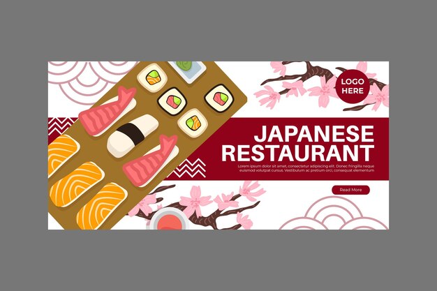 Banner de restaurante japonés