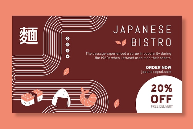 Banner de restaurante japonés