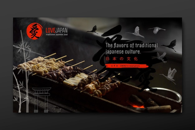 Banner de restaurante japonés