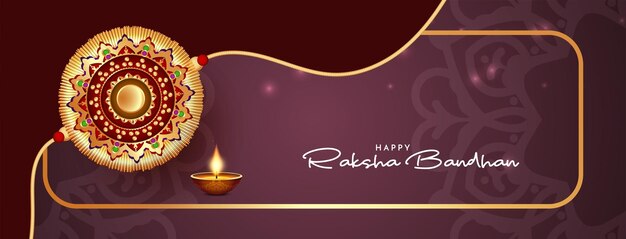 Banner de saludo del festival indio tradicional Happy Raksha Bandhan