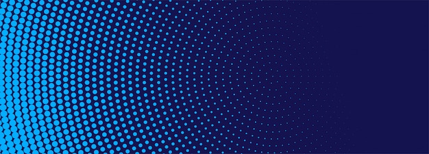 Banner de semitono azul moderno