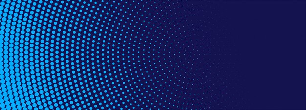 Banner de semitono azul moderno