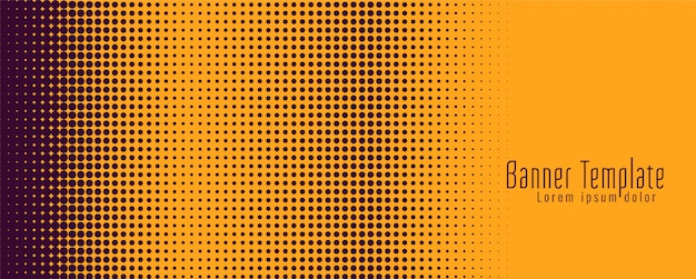 Banner de semitono brillante moderno