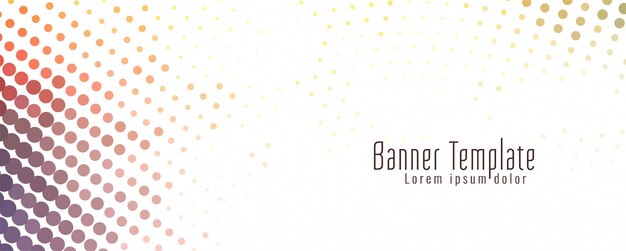 Banner de semitono colorido abstracto