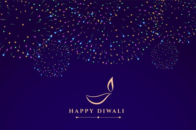 Vector gratuito banner de shubh diwali con diseño colorido de fuegos artificiales
