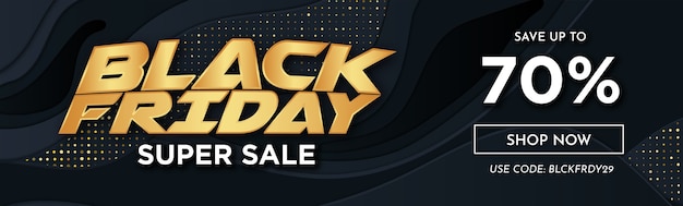 Banner de sitio web de venta de viernes negro moderno