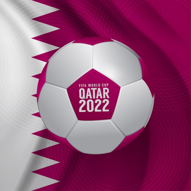 Banner sobre el tema del campeonato mundial en qatar 2022