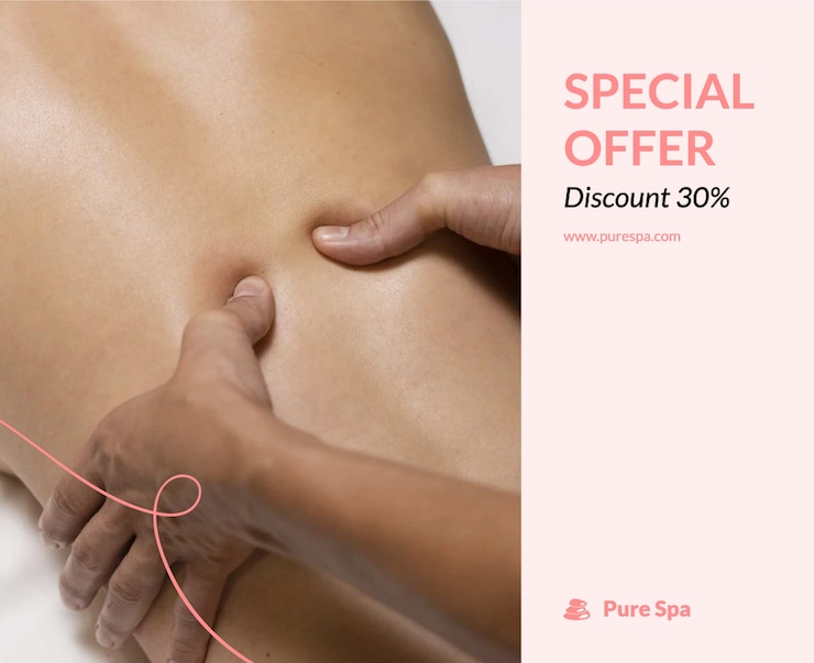 Vector gratuito banner de spa puro pastel estético