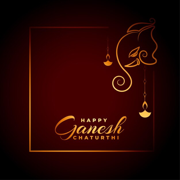 Banner de tarjeta de felicitación de festival hindú ganesh chaturthi