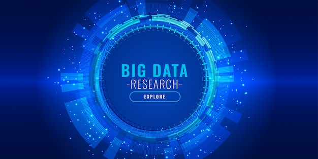 Banner de tecnología futurista visualización de datos